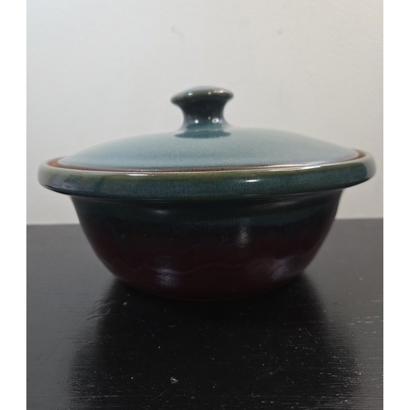 Other - Signed Handmade Hutton House London Pottery Lidded Bowl Colorful